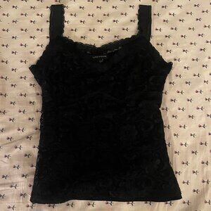 Black Floral Cami Top Size S